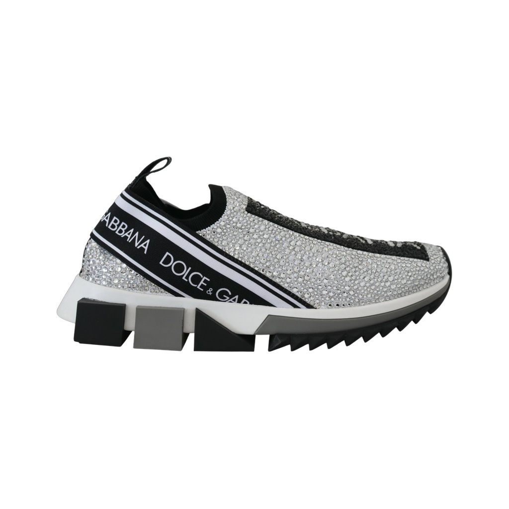 Sparkling Silver Rhinestone Sneakers