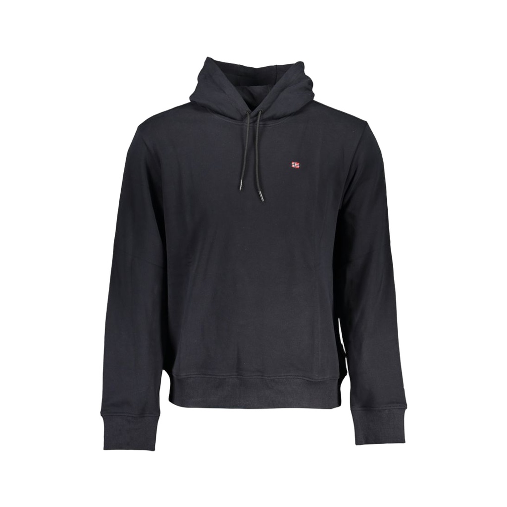 Black Cotton Men Sweater