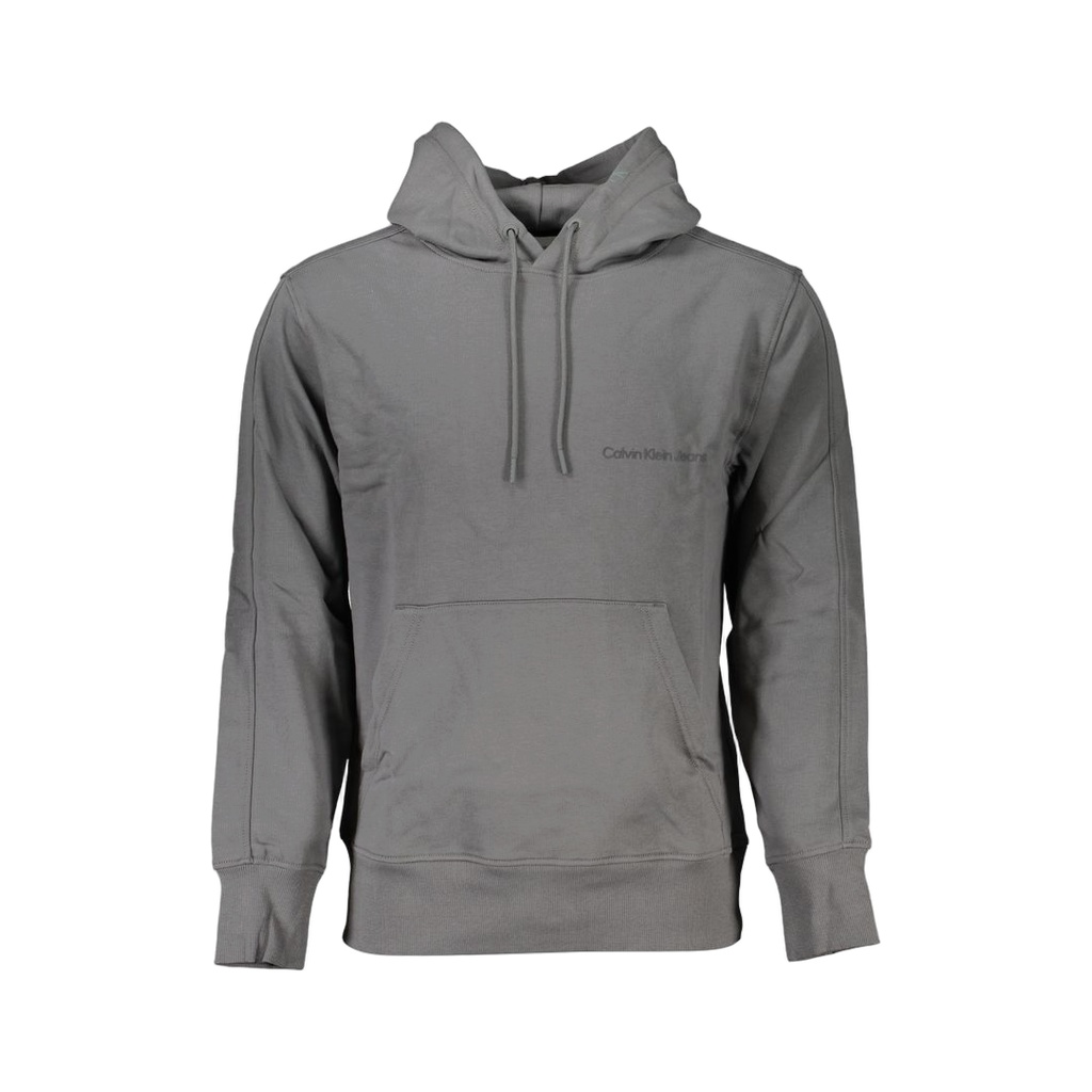 Elegant Gray Hooded Sweatshirt