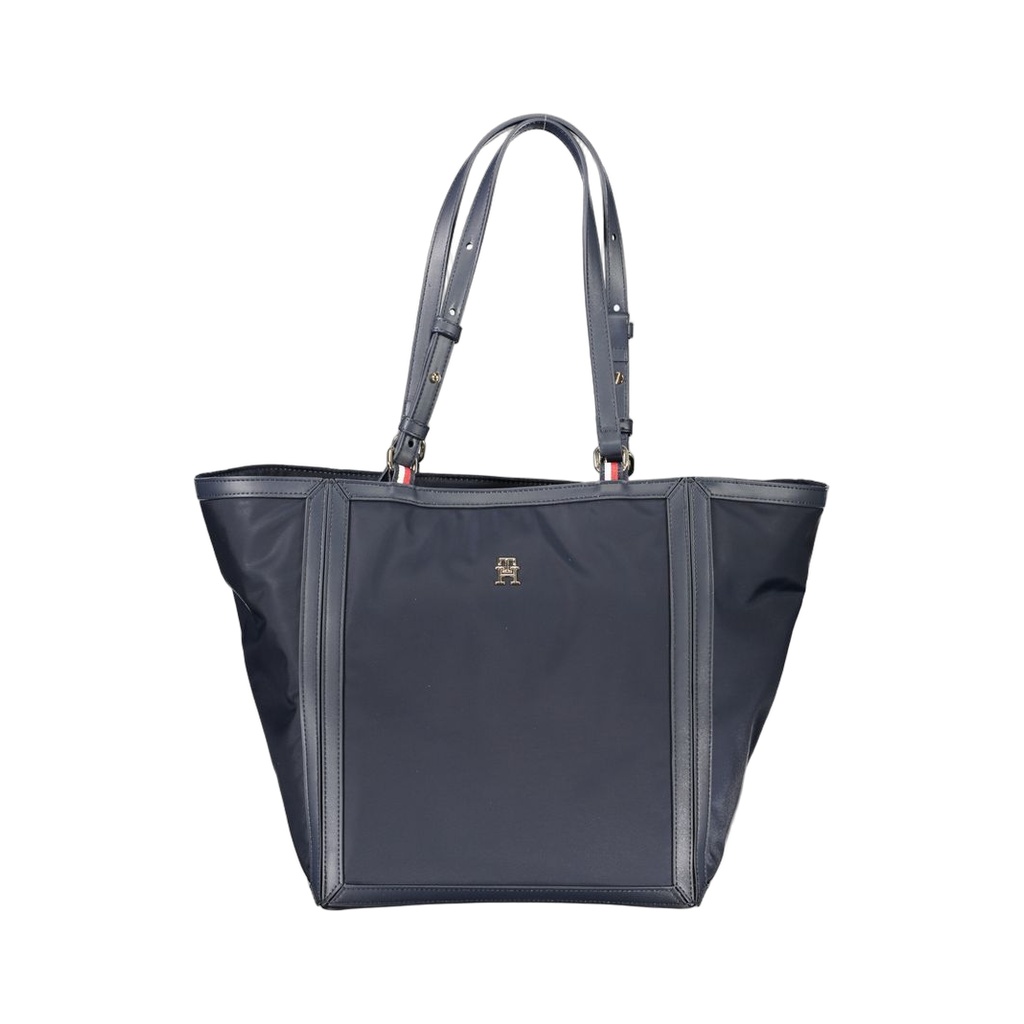 Blue Polyester Handbag