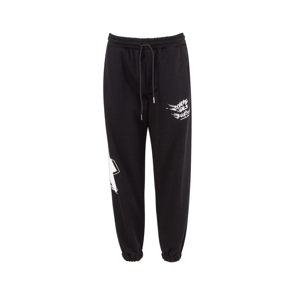 Black Cotton Men Sweatpant