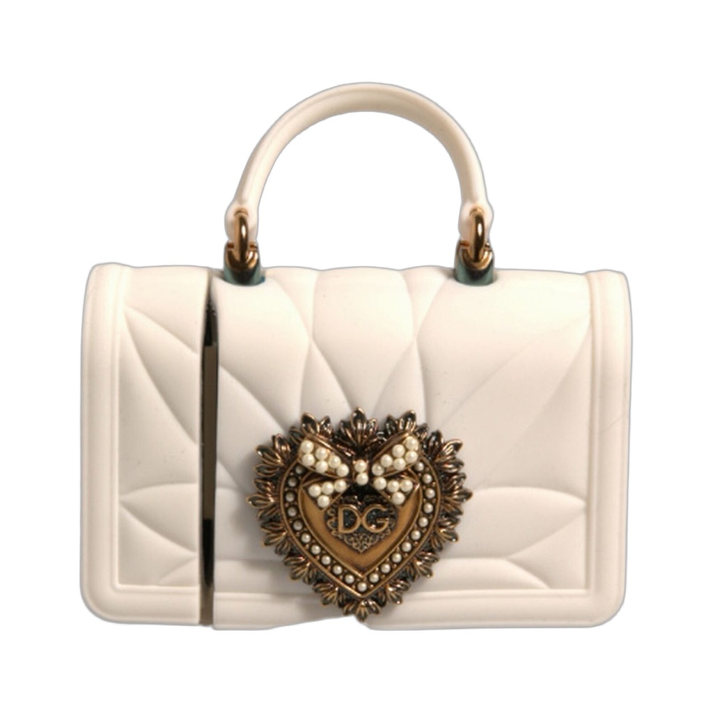 White Silicone Devotion Heart Cover Hand Bag Airpod Case