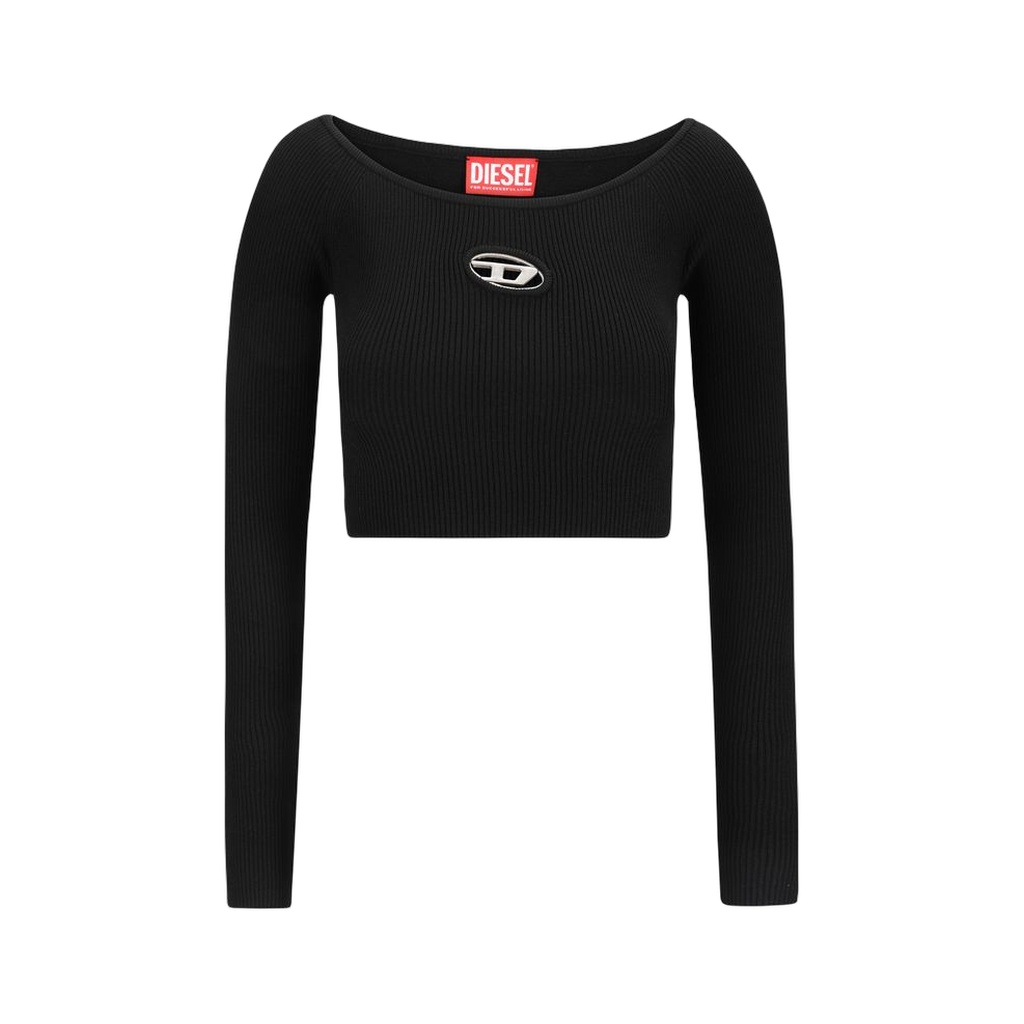 Black Rayon Long Sleeve T-Shirt
