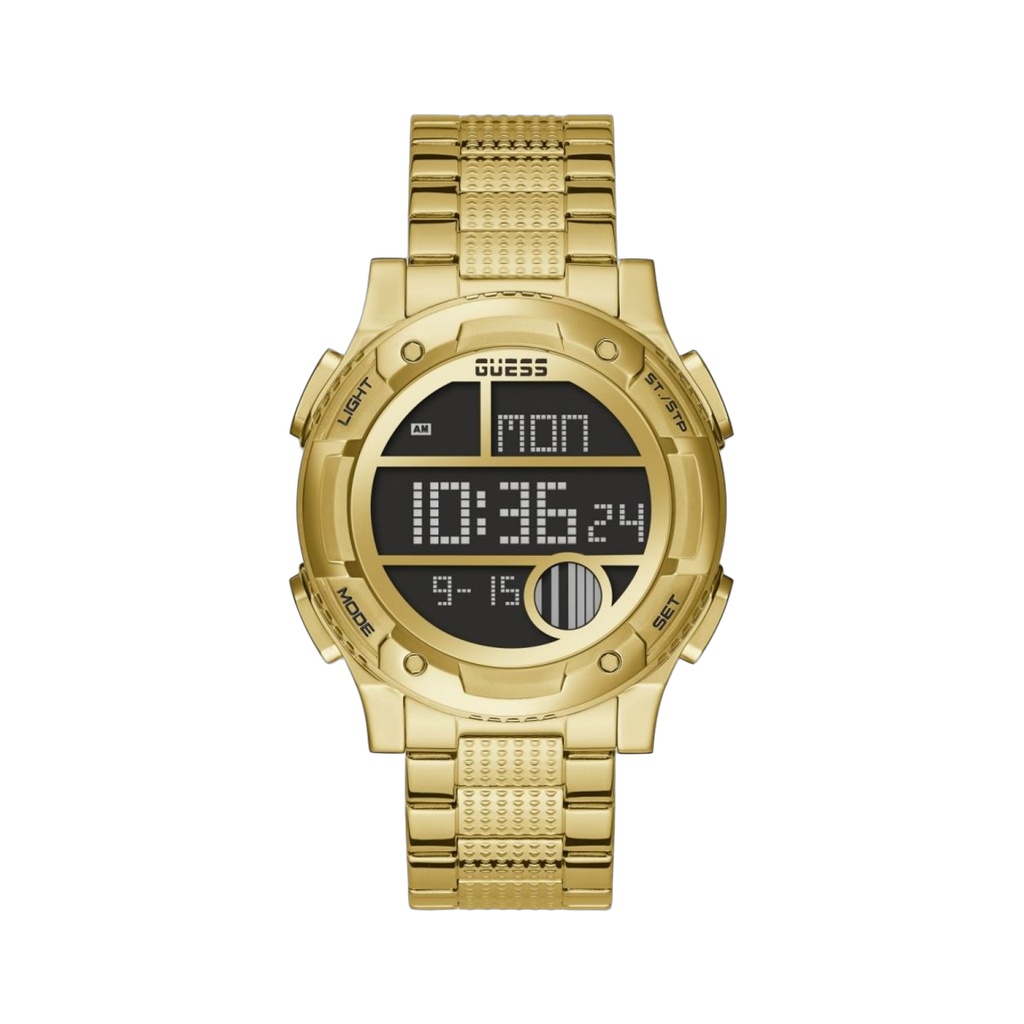 Gold Stainless Steel Digital Watch