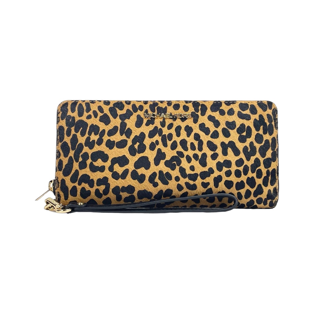 Jet Set Animal Print Continental Wristlet Wallet