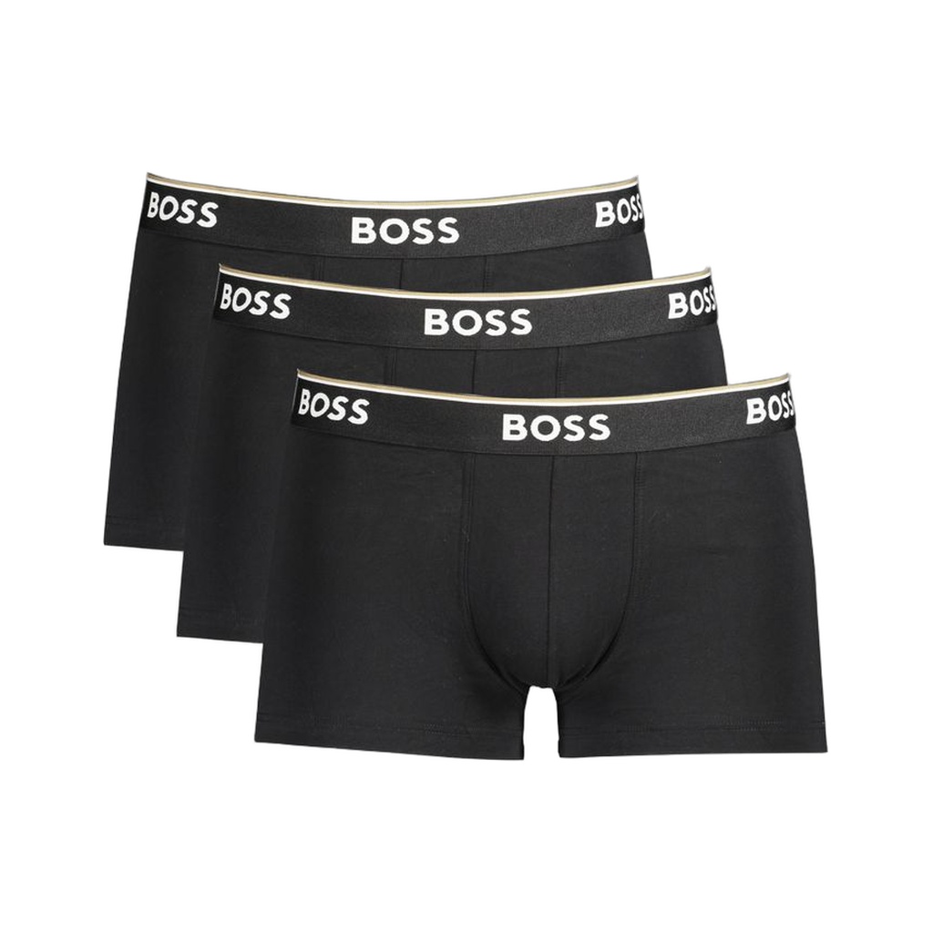 Black Cotton Men Boxer Underwear Pack