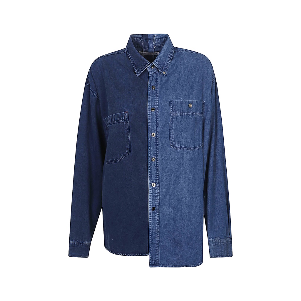 E.L.V. DENIM Shirts Blue