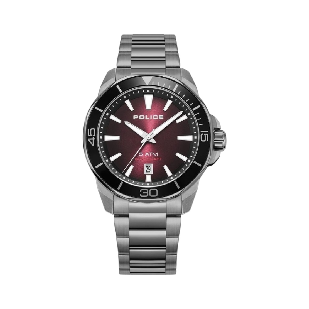 Gray Stainless Steel Dress Watch