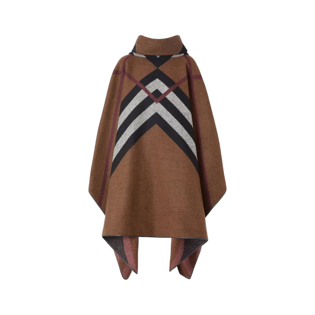 Chevron Check poncho