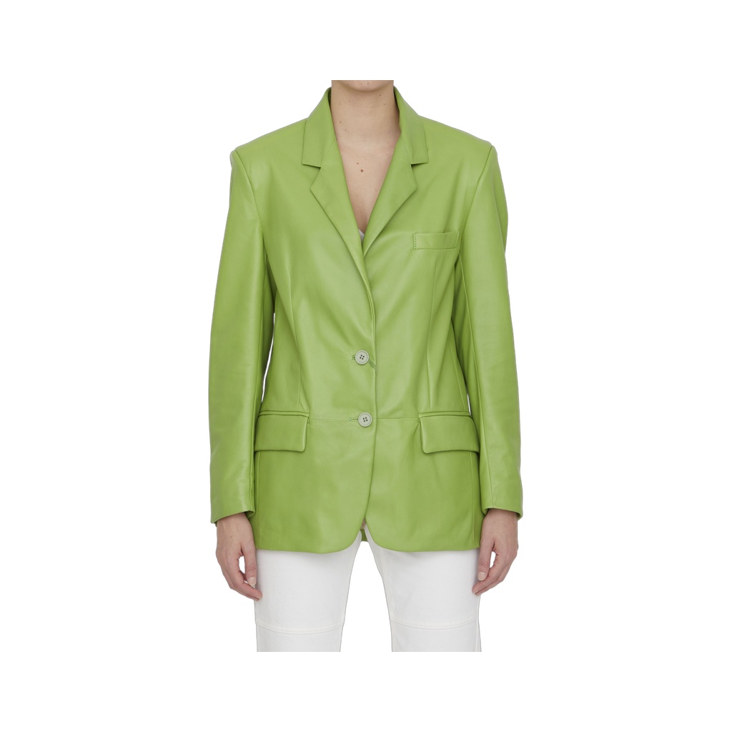 Lime leather jacket