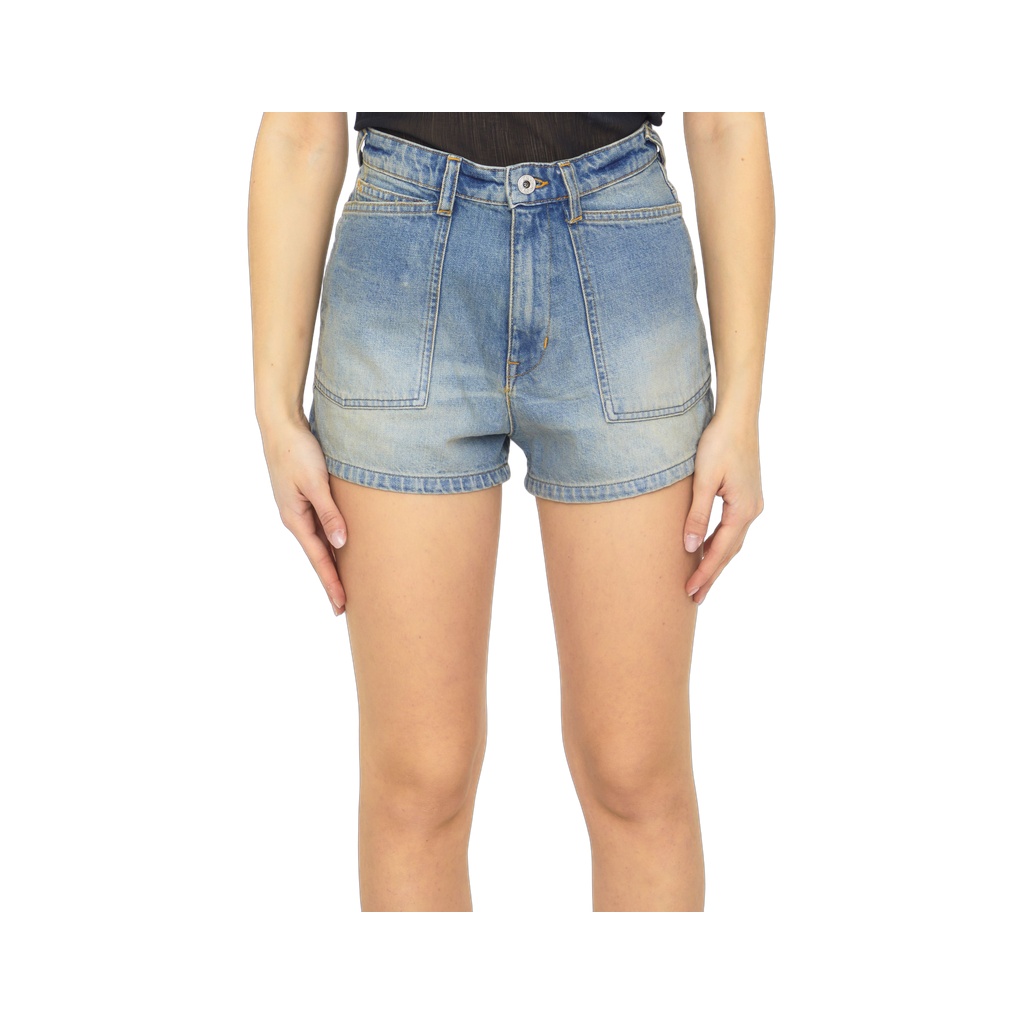 Light-blue denim shorts