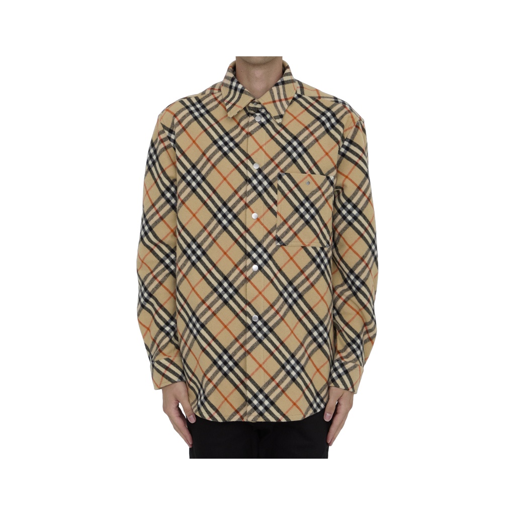 Check wool shirt