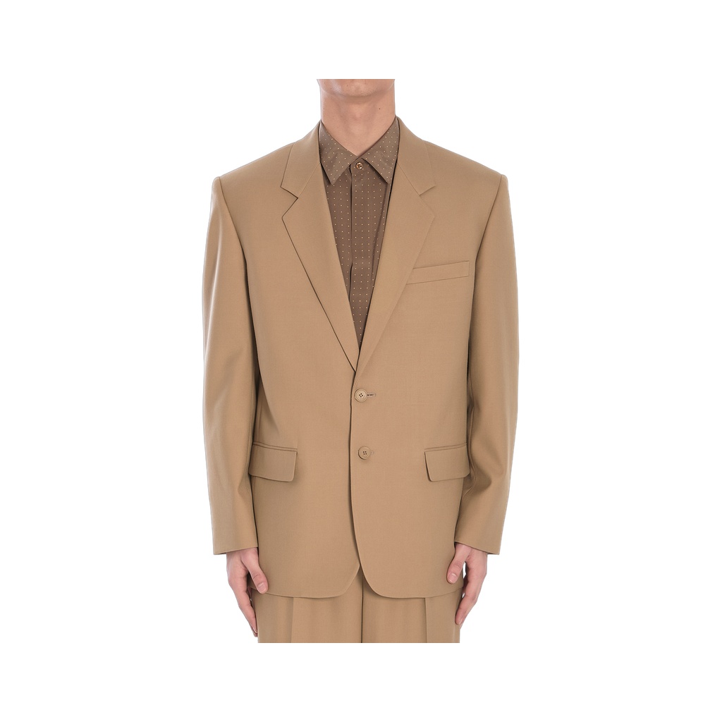 Single-breasted wool jacket