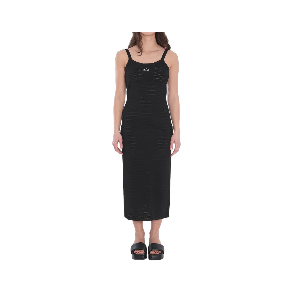 Slip dress with 3D logo