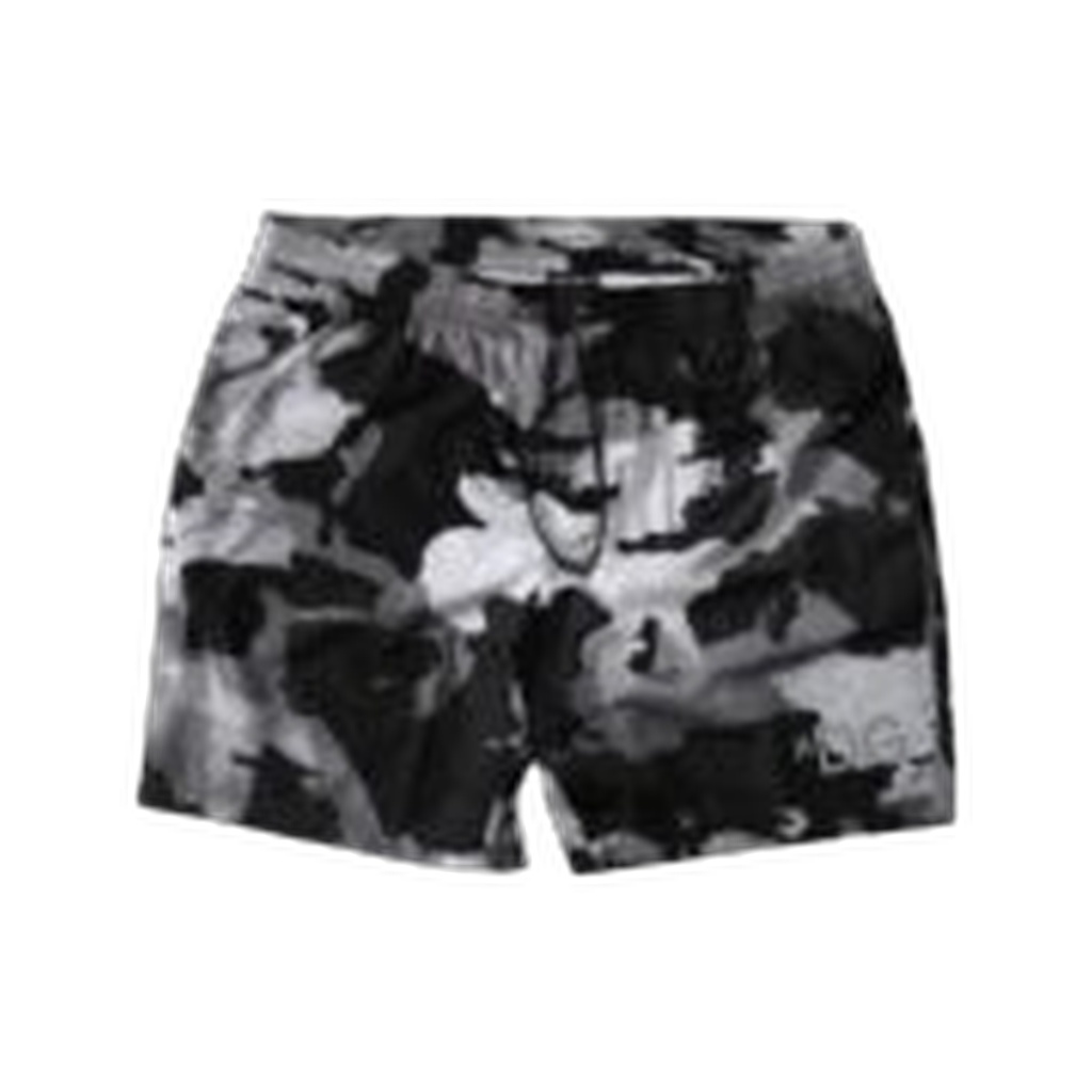 Multicolor Camouflage DG Logo Beachwear Shorts Swimwear