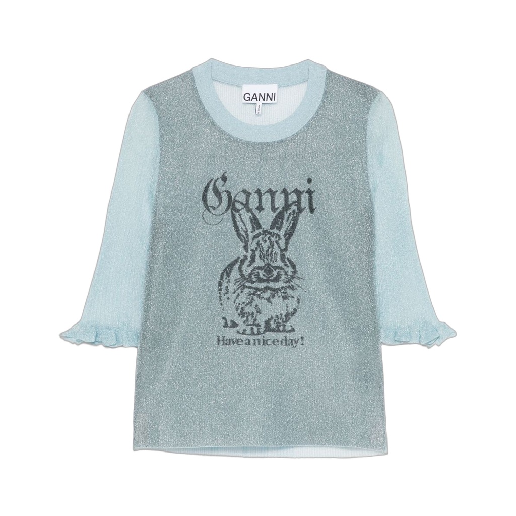 GANNI Sweaters Clear Blue