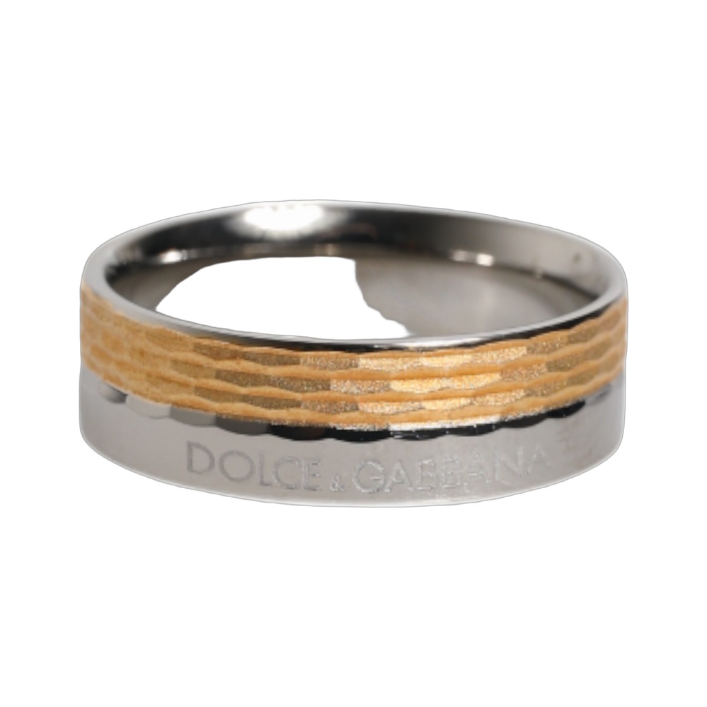 Gold Silver Tone Real Brass DG Logo Ring