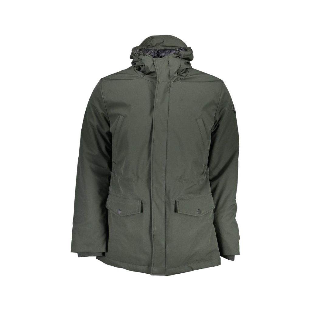 Green Polyester Men Jacket